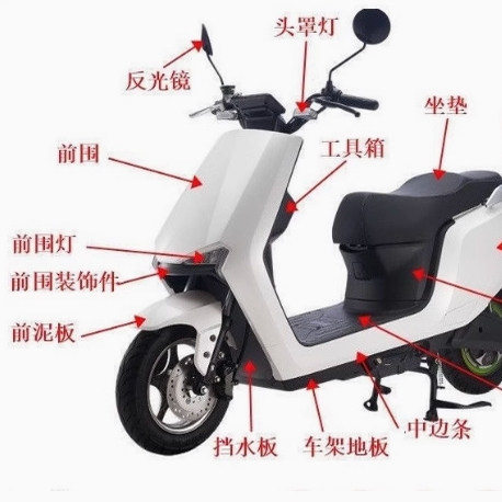 电动车外壳前围前泥板边条工具箱图片