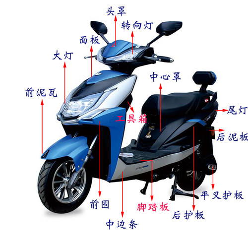 电动车外壳天星战狼尚领塑件灯具立马雅迪台铃爱玛新蕾踏板车配件