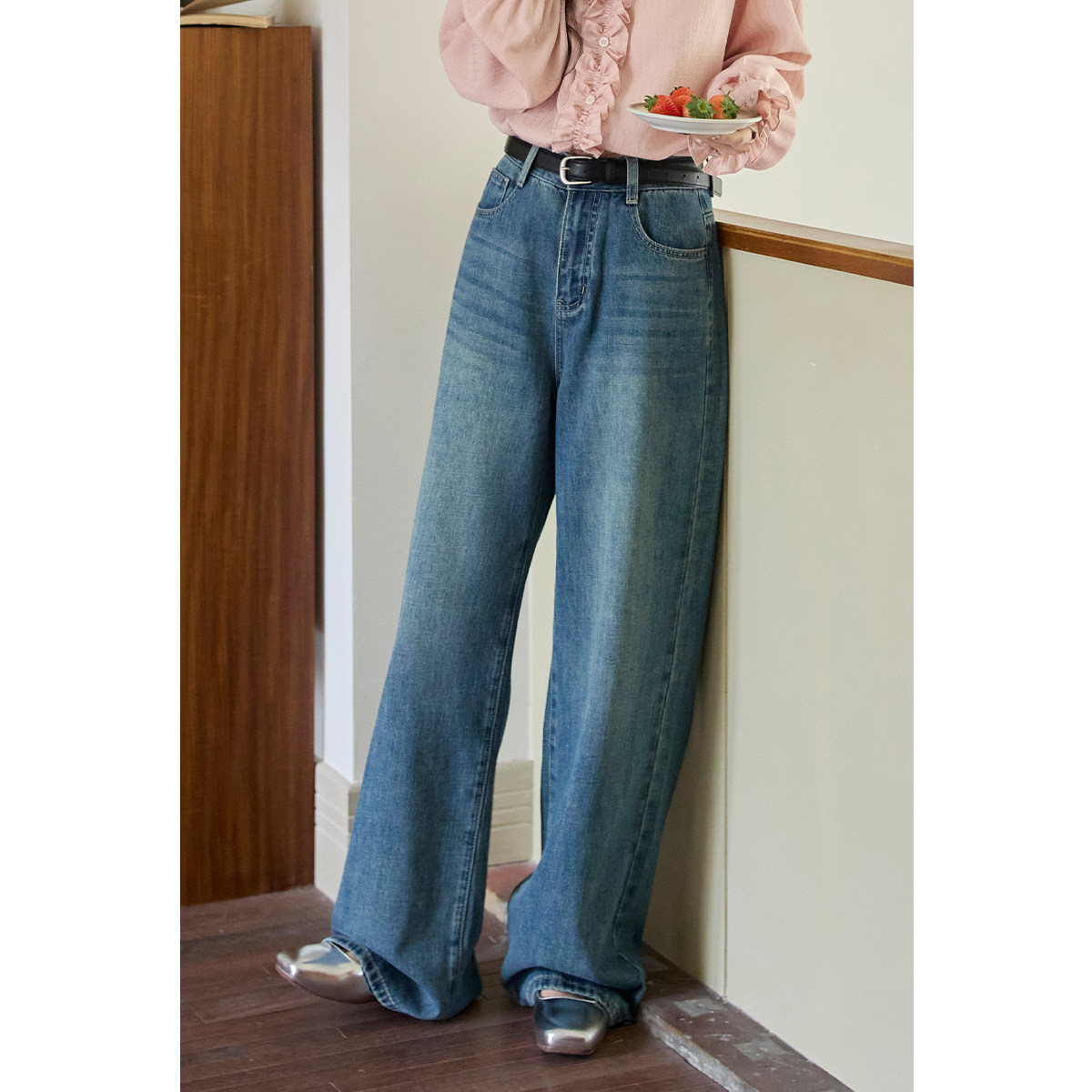 弥古复古美式做旧直筒牛仔裤女2026新款春季显瘦高腰阔腿裤高级感,女装/女士精品,牛仔裤,淘宝优惠券,粉丝福利购,淘宝优惠卷