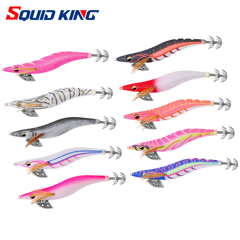 SQUID KING 4.0号15厘米夜光木虾鱿鱼钩激流深水区铅头带响珠