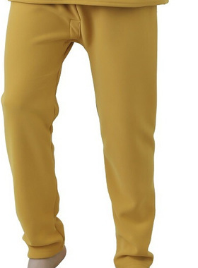 土黄色男士保暖裤单件加肥加大码棉质纯色保暖秋裤高腰加绒加厚