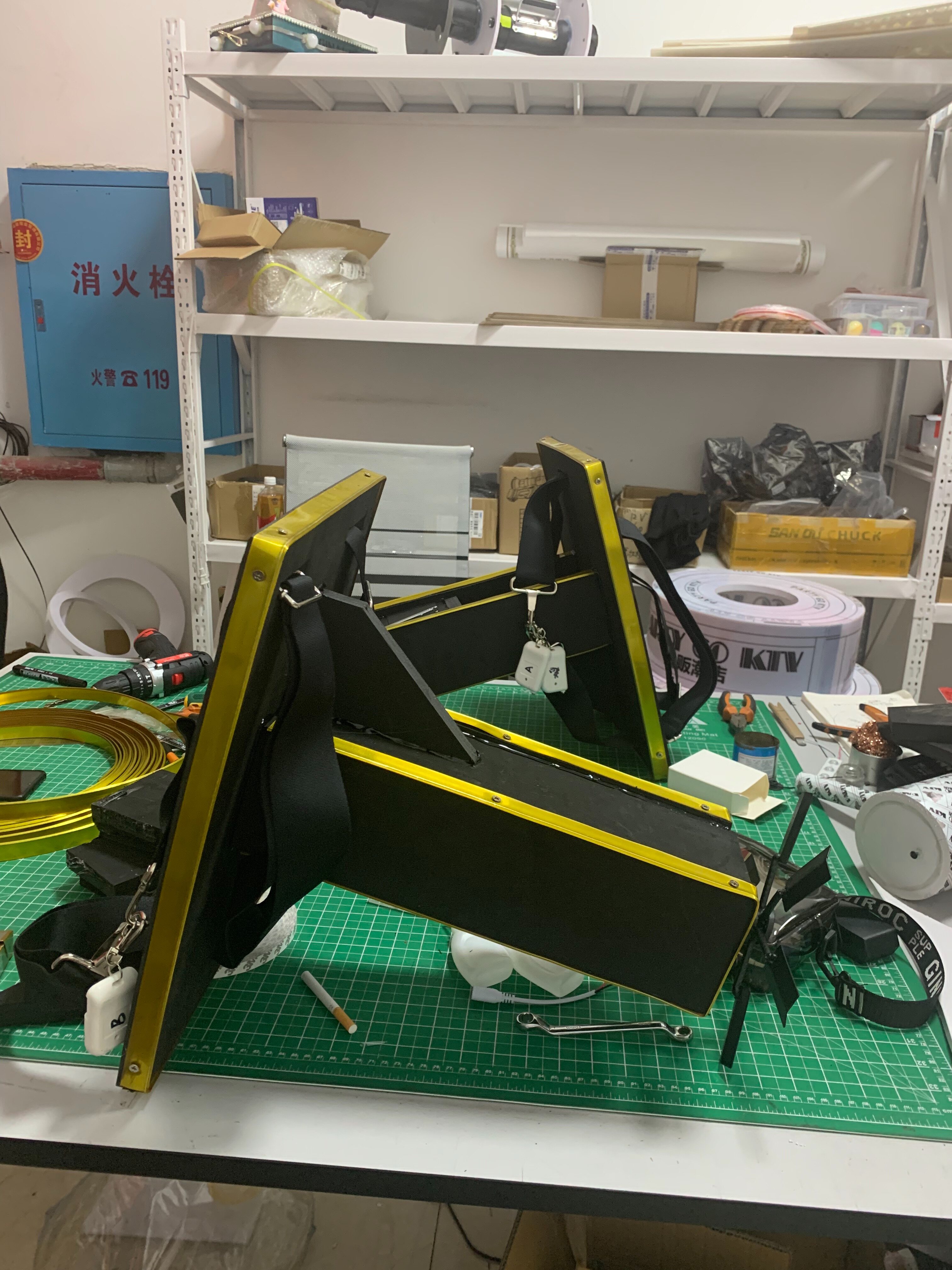 匠神原创设计高空gogo演出风火轮旋转道具