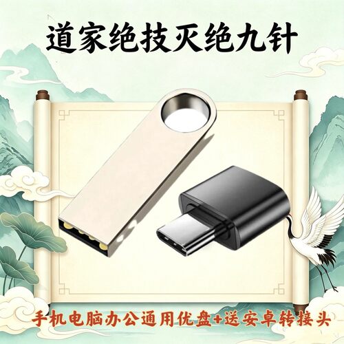 u盘发货 道家针法绝技灭绝九针排寒排湿手机电脑办公通用存储优盘