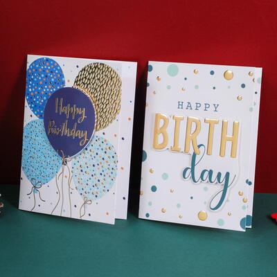 音乐带灯光立体生日快乐贺卡卡片