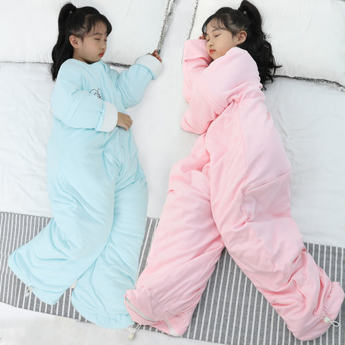 可护脚分腿睡袋宝宝春秋冬款