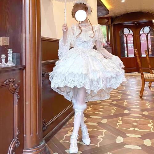 雀之羽洛丽塔甜美花嫁礼服
