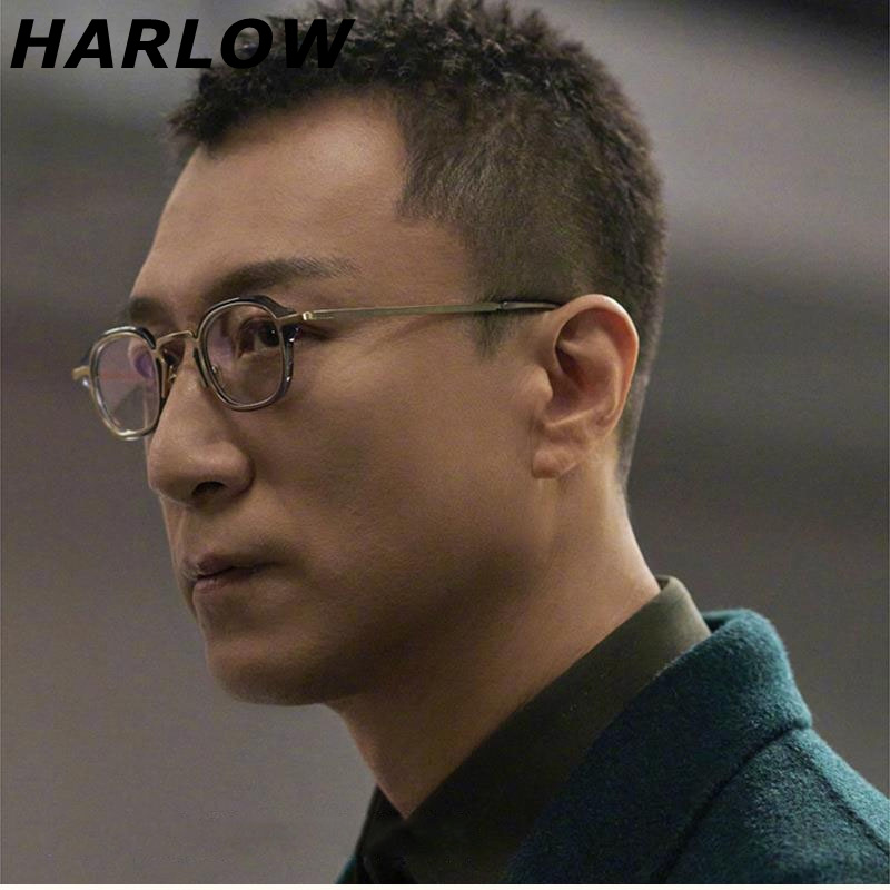日本设计师纯钛近视眼镜框男款潮
