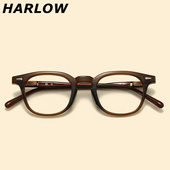 冷茶色眼镜框男女潮厚边可配高度近视镜片1000度小框TR90眼镜架男