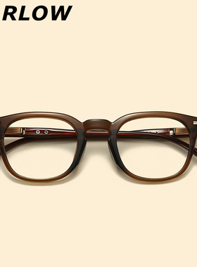冷茶色眼镜框男女潮厚边可配高度近视镜片1000度小框TR90眼镜架男