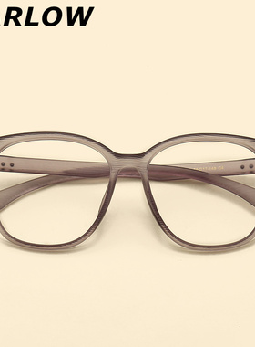 木纹灰色眼镜框镜架男女痞帅复古近视可配TR90大方框圆脸眼镜架潮