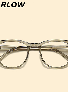 tr90蓝色眼镜框男女潮大脸光学镜架显瘦可配近视镜片全框眼镜架轻