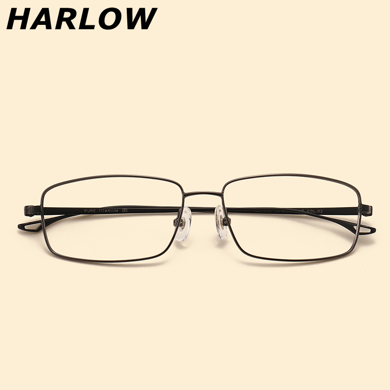 金边纯钛眼镜框男方框商务男士款