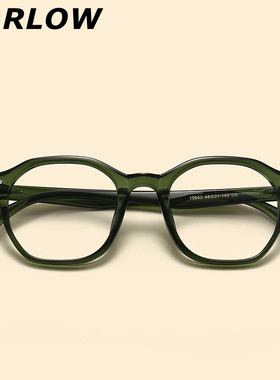 墨绿色眼镜框男女可配近视镜片高度数小框TR90一体式鼻托眼镜架潮