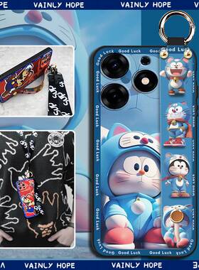 适用传音Tecno Spark 10 Pro/Ki7手机壳腕带趣味挂绳硅胶个性