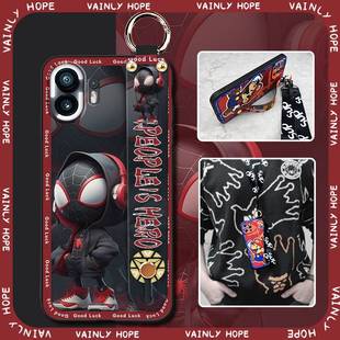 适用Nothing Phone2手机壳散热挂绳动漫新款软壳指环卡通男女款