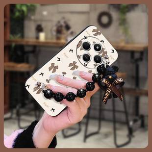 14R Pro C75手机壳奢华小熊手链 适用红米14C POCO