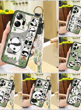适用infinix X6821/Zero20手机壳情侣腕带创意全包支架挂绳卡通