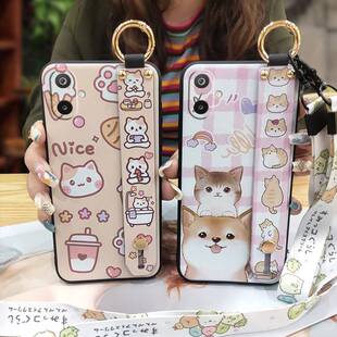 E066B手机壳挂绳防尘简约支架新款 适用三星F06 M06