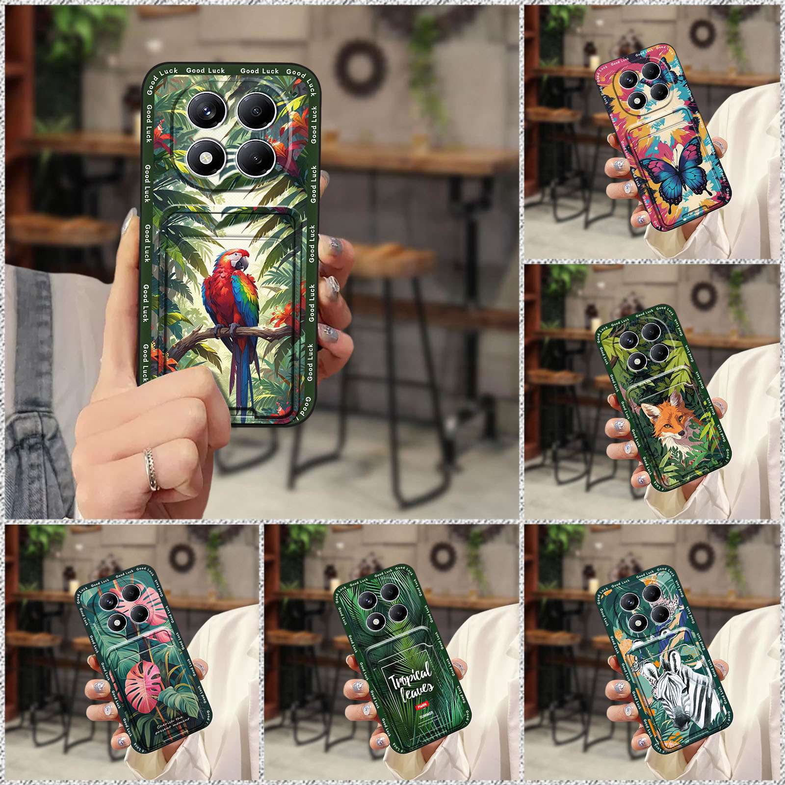 适用红米Note15 Pro 5G国内版手机壳卡包个性可爱萌宠硅胶全包边