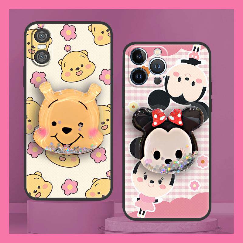 适用索尼Xperia10 VI/6代手机壳透明情侣质感卡通液态趣味旋转