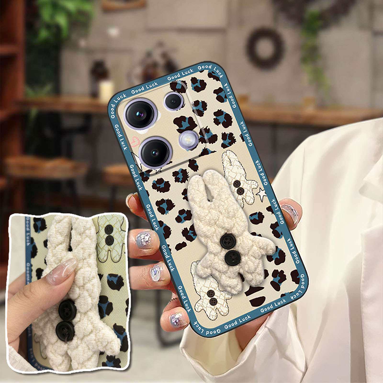适用红米Note14S海外版手机壳3D数码刺绣动漫可爱立体防尘男女款