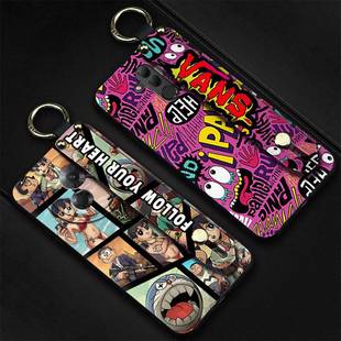 适用魅族Lucky08手机壳指环趣味挂绳涂鸦防尘情侣动漫纯色潮流