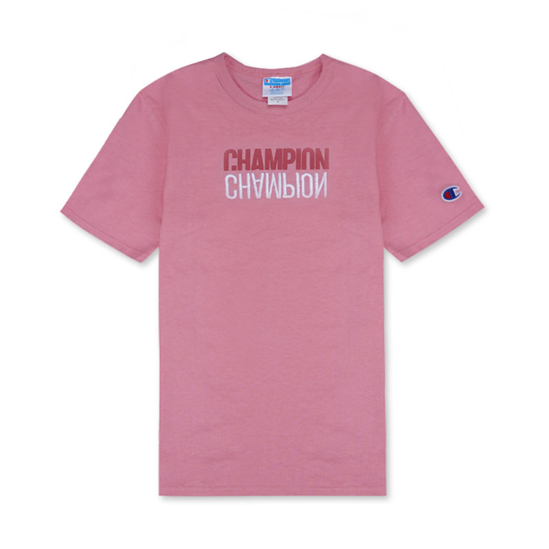 champion/冠军渐变logo纯色圆领短袖t恤休闲内搭男夏gt19-586380