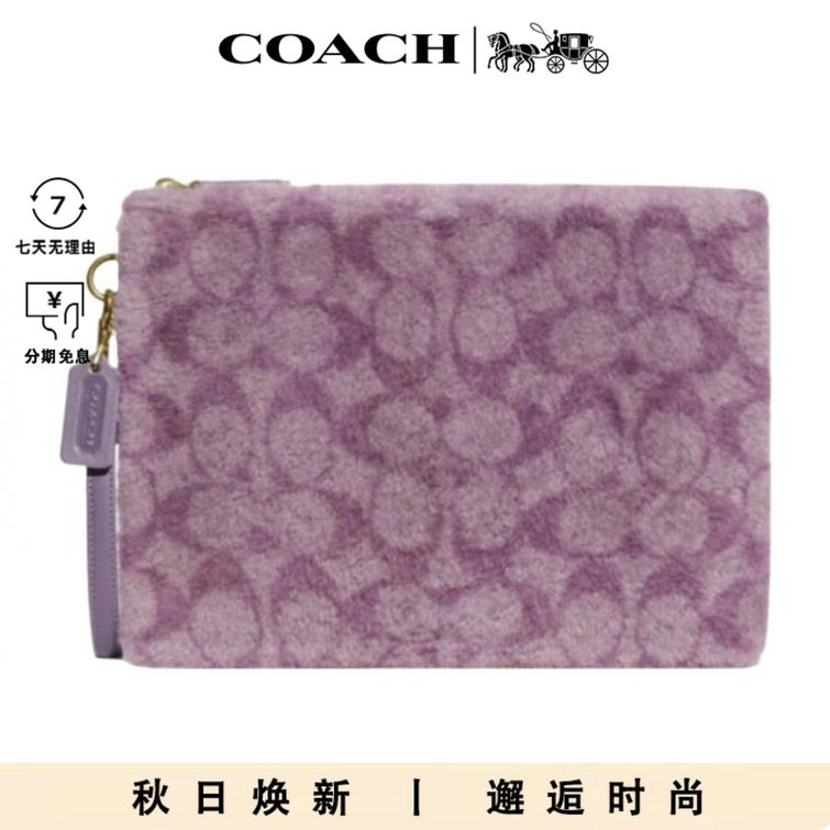 COACH/蔻驰2025新款男士单肩斜挎包时尚经典老花手提包手机零钱包
