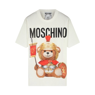 莫斯奇诺T恤 新款 女夏装 MOSCHINO 罗马泰迪熊宽松短袖 T恤女男友风