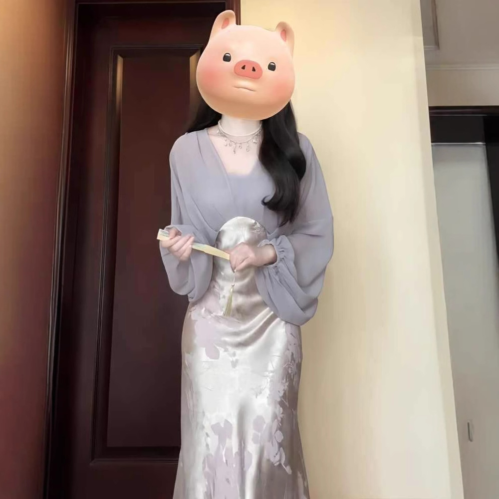 新中式改良韵味拼接连衣裙女2025