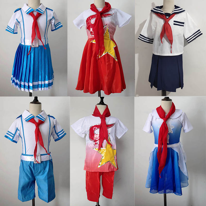 红领巾舞蹈服装儿童纱裙