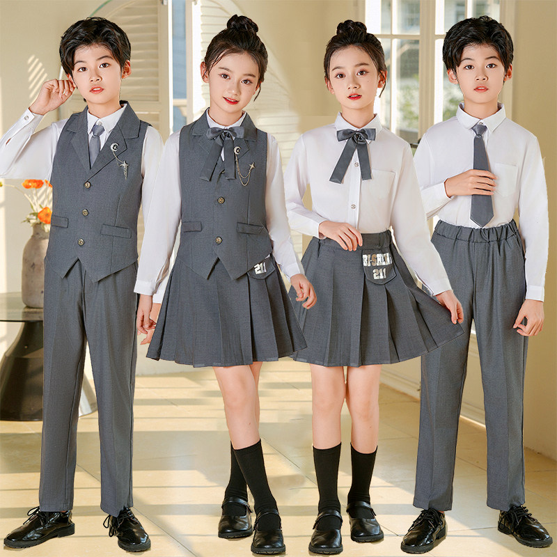 秋冬长袖英伦风马甲服合唱服