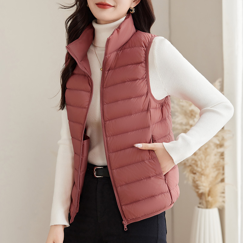 轻薄内胆羽绒马甲女秋冬外穿马夹