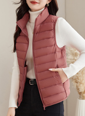 轻薄内胆羽绒马甲女秋冬2025年新款冬季洋气外穿保暖马夹背心外套