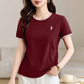 t恤女2026新款 正肩显瘦半袖 夏季 圆领短袖 爆款 女装 上衣妈妈体恤衫