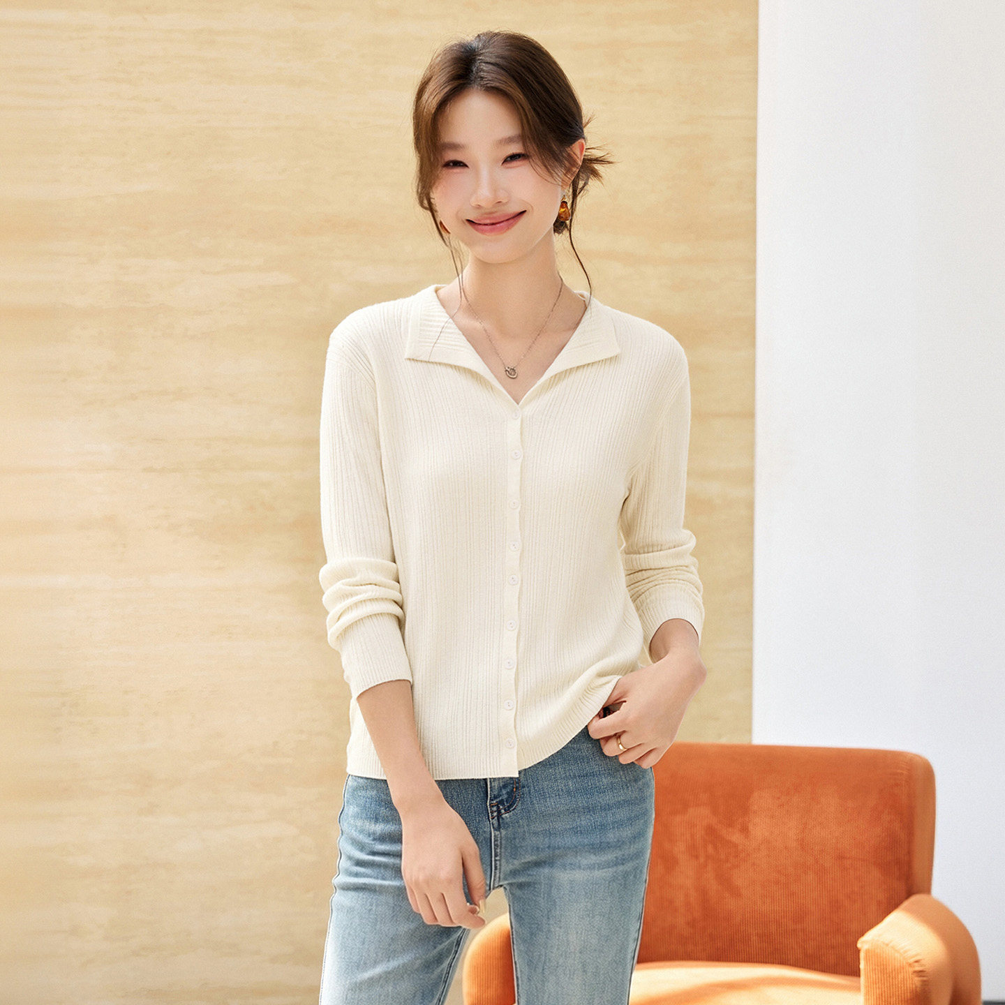 简约气质毛针织衫女秋装新款毛衣