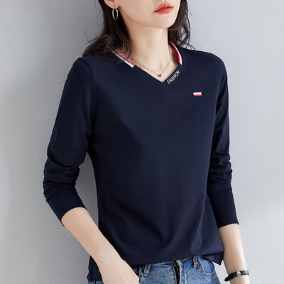 长袖t恤女春秋薄款打底衫