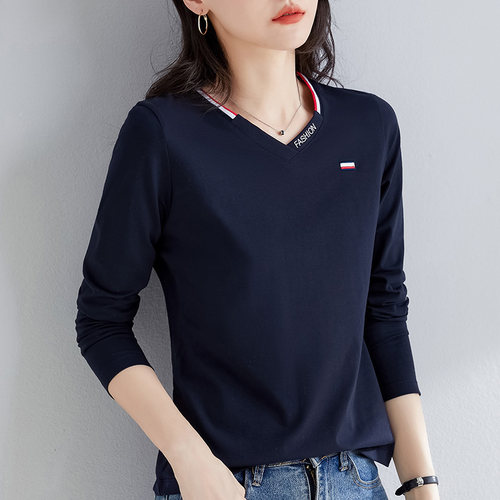 长袖t恤女春秋薄款打底衫