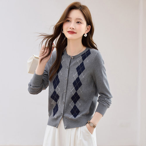 针织开衫毛衣外套女秋冬可内搭