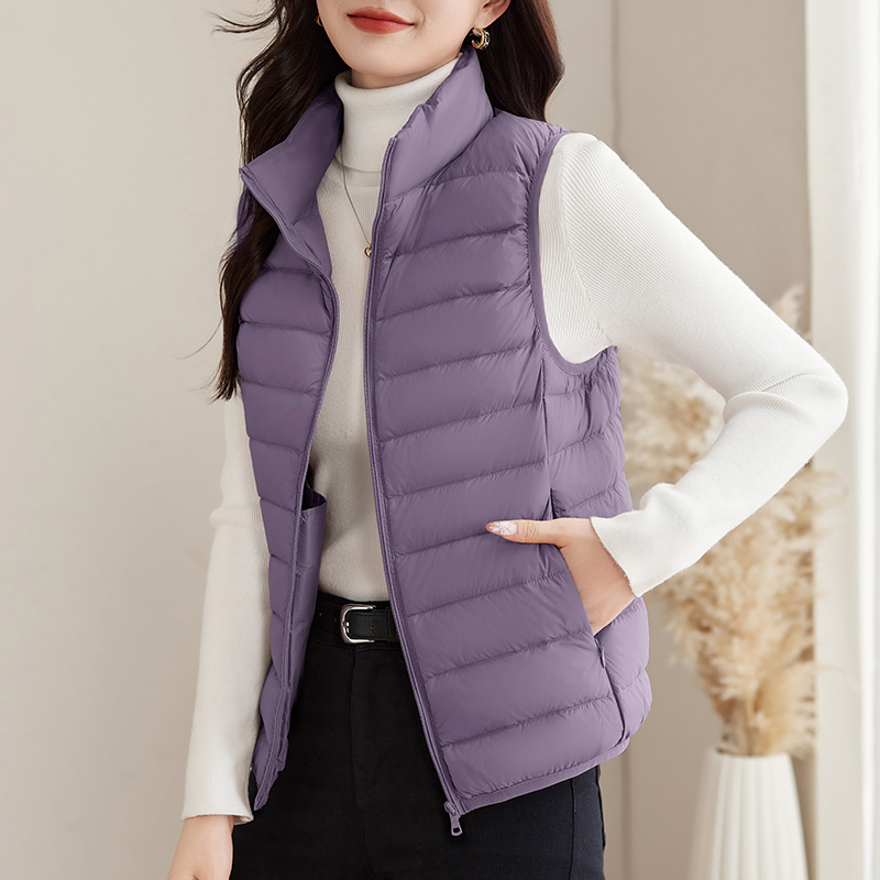 轻薄内胆羽绒马甲女秋冬外穿马夹