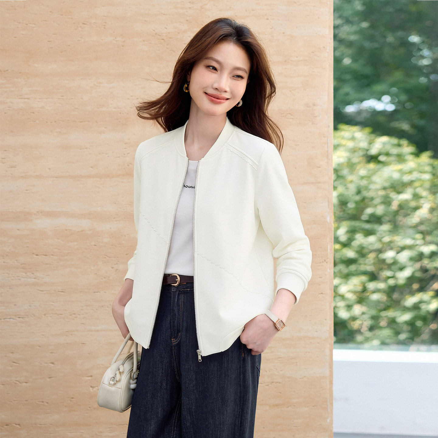 棒球服女士开衫外套宽松休闲薄款