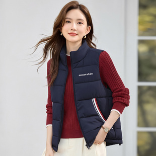 立领马甲女款2025新款冬季爆款洋气外穿马夹上衣保暖显瘦休闲外套