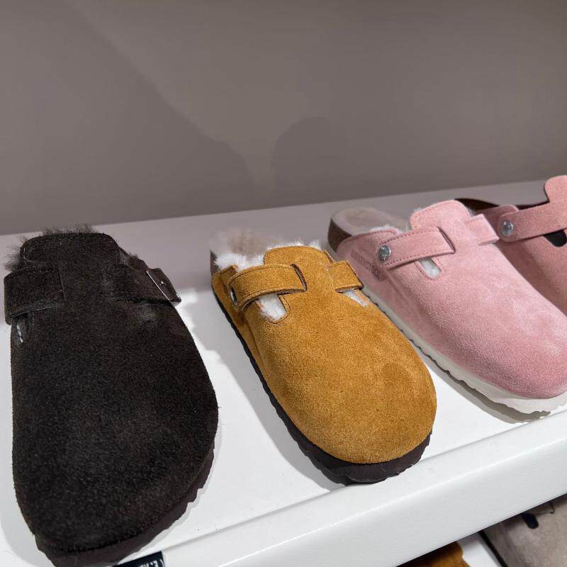 日本直邮包税BIRKENSTOCK勃肯包头拖鞋毛毛鞋软木底男女半包博肯