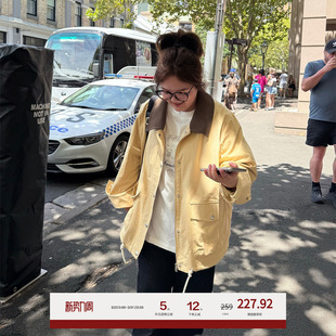 老章和小胖PONGKIKI松弛感工装 纯棉百搭显瘦夹克上衣春 外套女大码