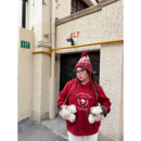 老章和小胖PONGKIKI新年小象重工刺绣连帽卫衣女大码 本命上衣 冬季