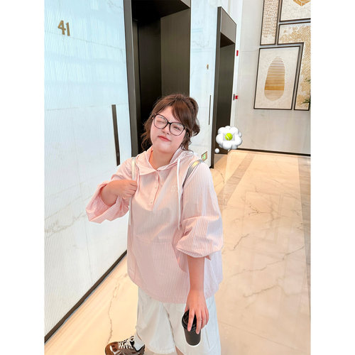 老章和小胖PONGKIKI网球少女套头连帽衫慵懒风宽松透气显瘦小上衣