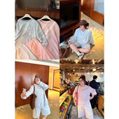 修身 休闲卫衣套装 套头女 新款 老章和小胖PONGKIKI奶芙芙云朵棉套装