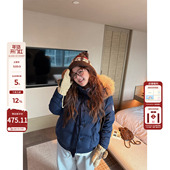 老章和小胖PONGKIKI真貉子毛菲奥娜美式 羽绒服女大码 宽松羽绒外套