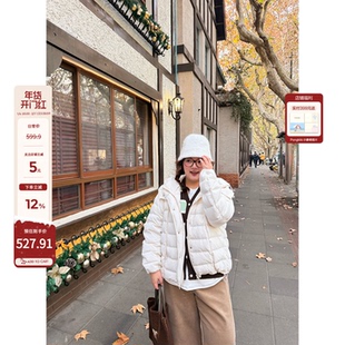 老章和小胖PONGKIKI云朵三星90白鸭绒羽绒服女大码冬季排骨羽绒衣