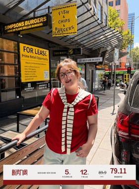 老章和小胖PONGKIKI直角肩神T恤女大码夏季亲肤透气冰感短袖上衣